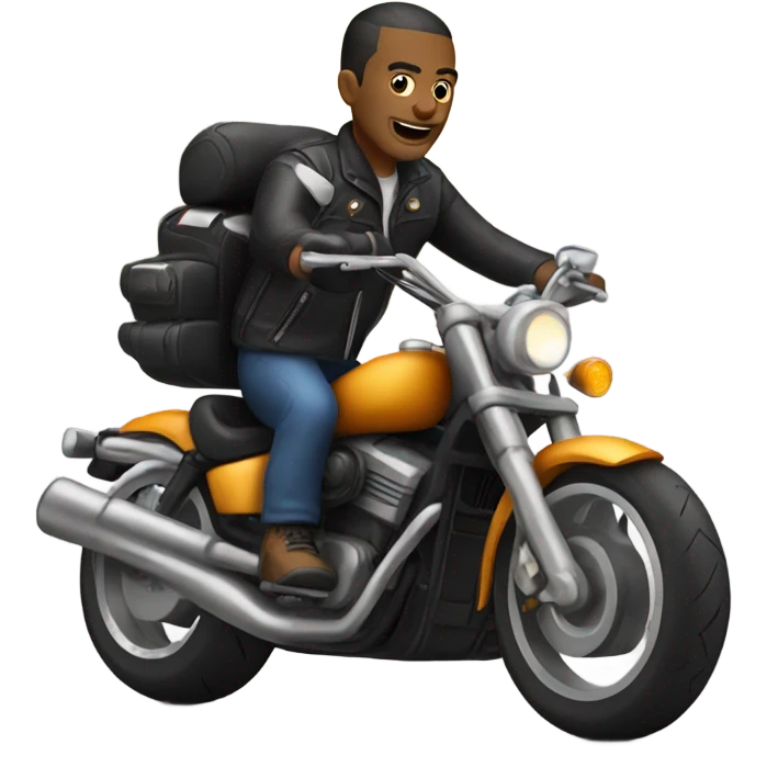 Biker om a bike emoji