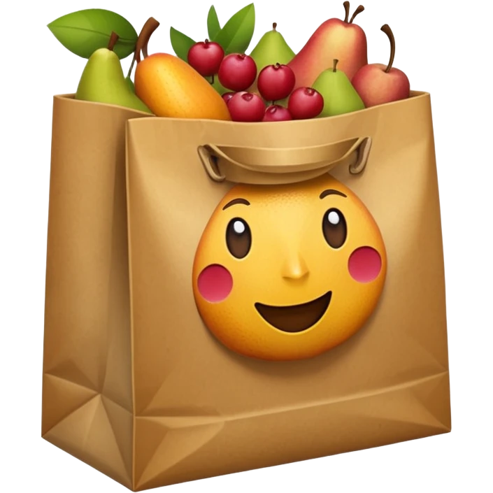 fruit in paper bag emoji