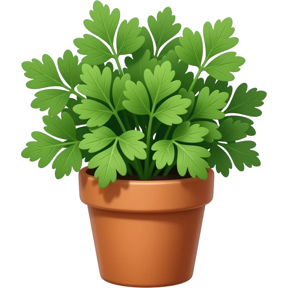 Parsley in pot emoji