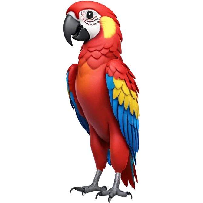 cinematic-macaw-realistic-full-body-standing-emoji,-vibrant-feathers-glowing-with-rich-reds,-blues,-and-yellows,-head-tilted-dramatically,-curved-black-beak-gleaming,-piercing-dark-eyes-exuding-confidence,-simplified-yet-realistic-focused-features,-highly-detailed,-glowing-with-an-almost-sarcastic-glow

 emoji