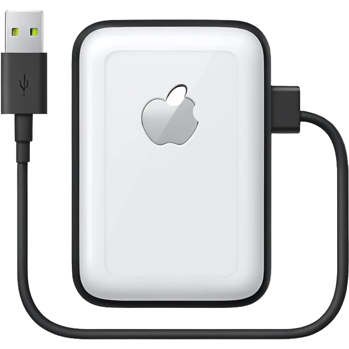 white phone charger emoji