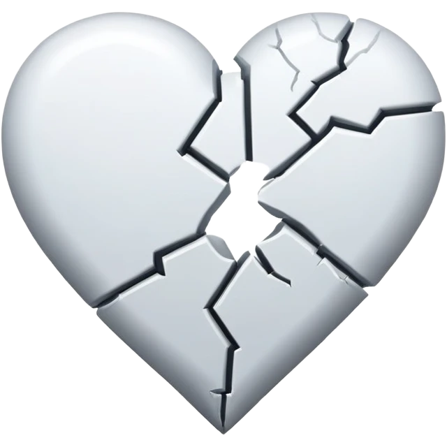 White broken heart emoji
