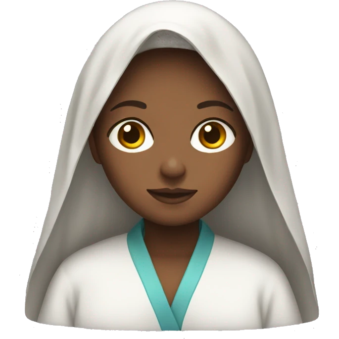 brown hair girl wearing robe emoji