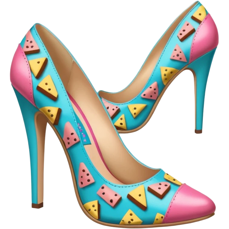 BETSEY JOHNSON STYLE SPAM print shoes emoji