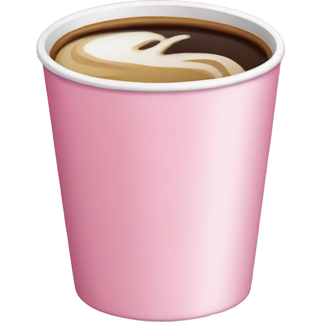 A pink coffee emoji