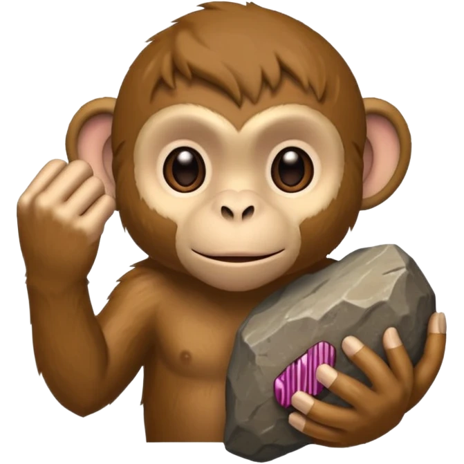 monkey hand throwing rocks emoji