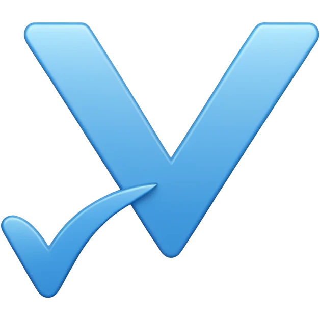 Verificación azul con un chulito blanco  que el emoji s|a emoji