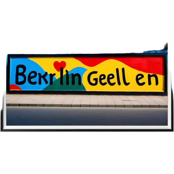 East side gallery of berlin  emoji