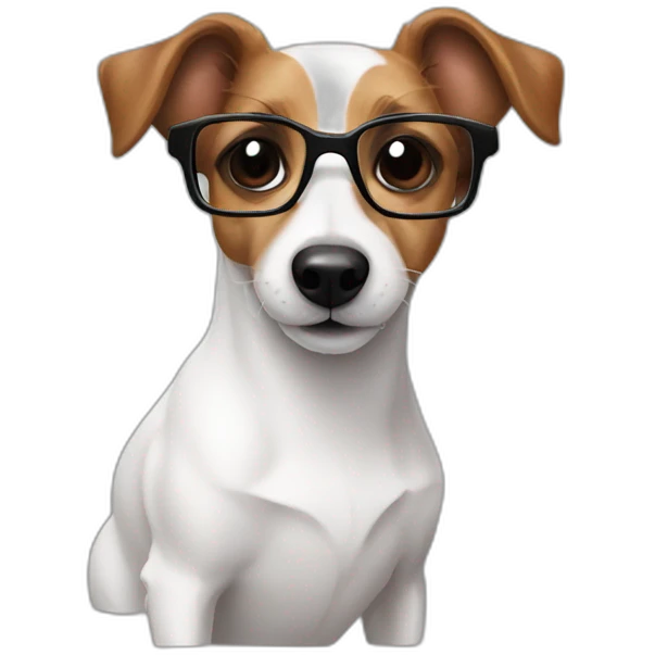 Jack Russell glasse emoji