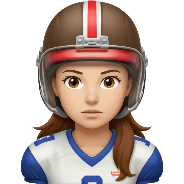 Long Haired Football Players, Female player emoji