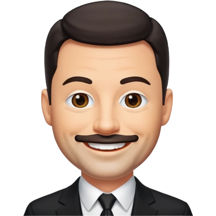 Jimmy Kimmel with black suit emoji