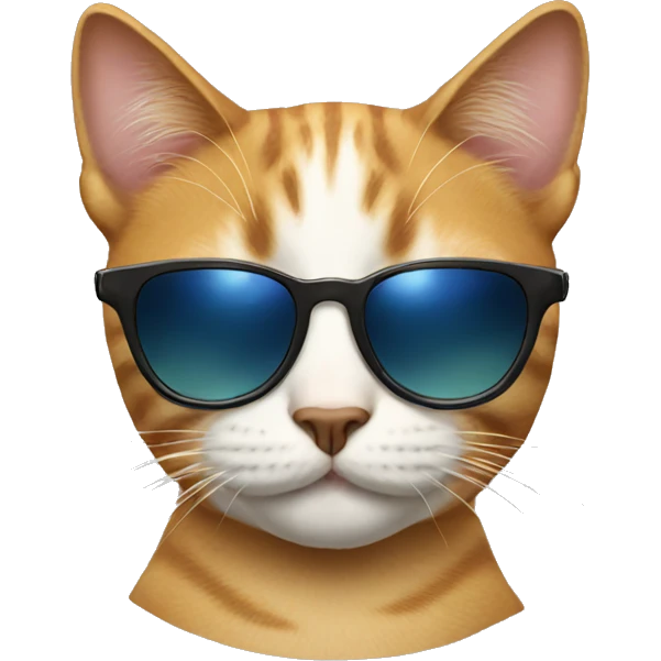 Cat with sunglasses emoji