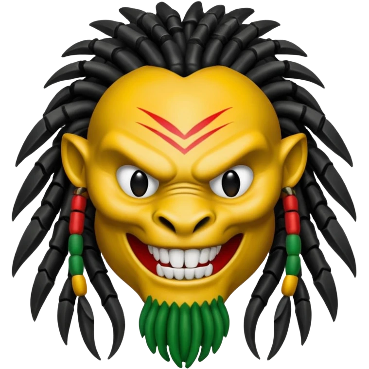 smiling predator from movie predator with rasta emoji