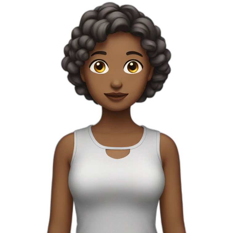 Girl with a gyat emoji
