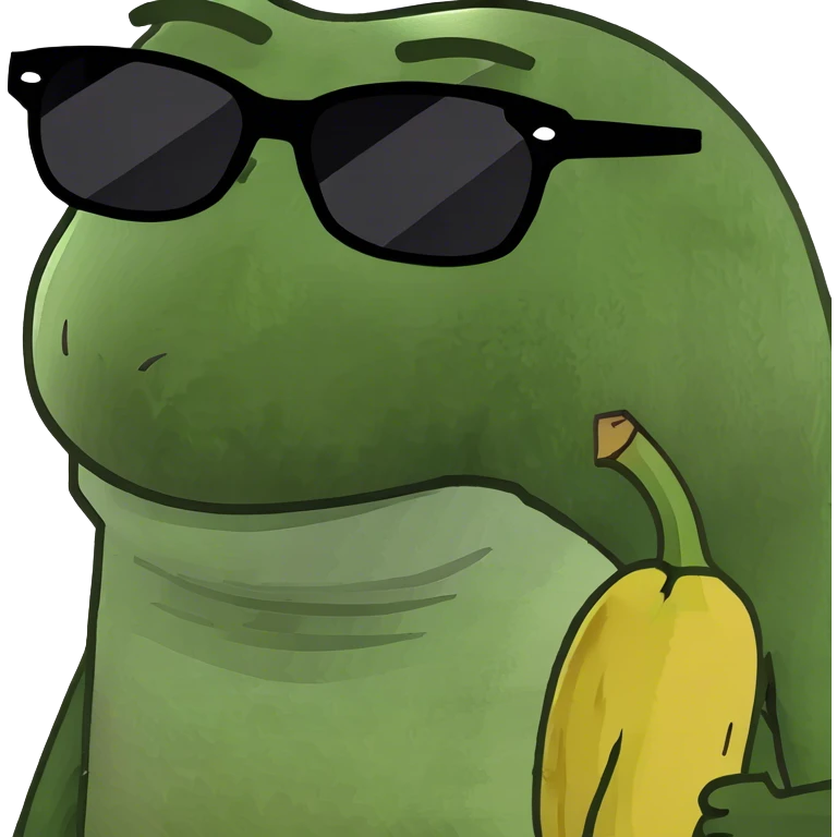 A banana who’s sunglasses emoji