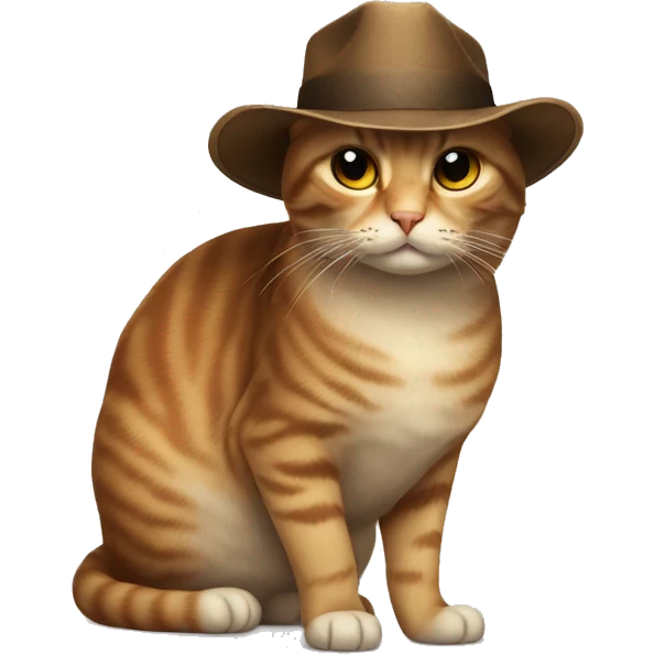 Cat with ten gallon hat emoji