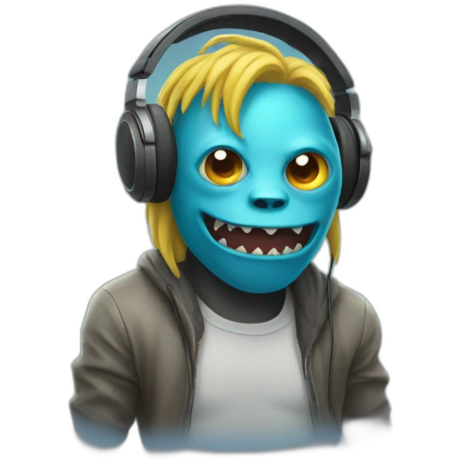 monster with headphones emoji