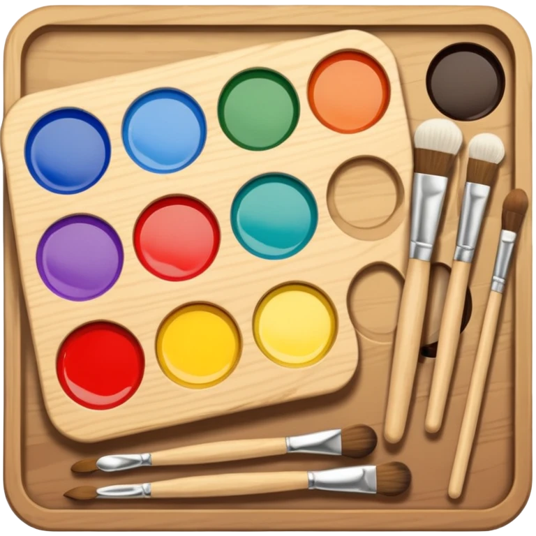 Palette with brushes emoji