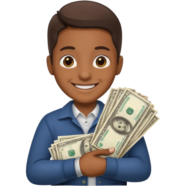 Fully enjoyment with money emoji