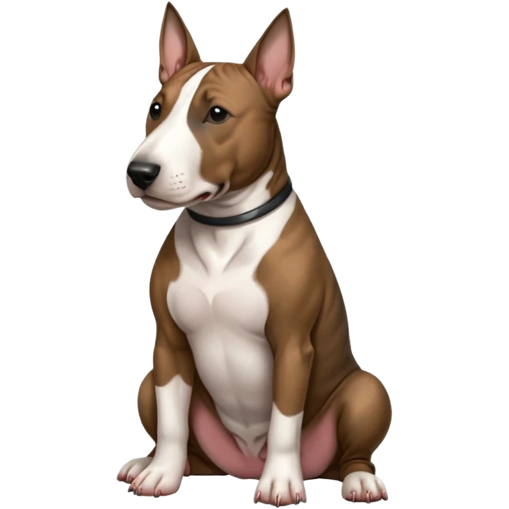 brindle english bull terrier sitting down emoji