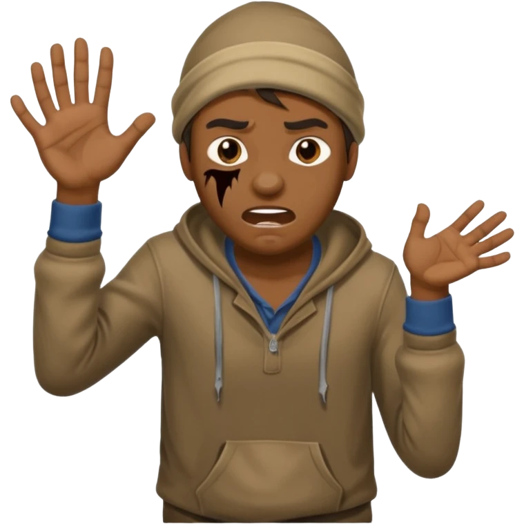 homeless guy mugging someone emoji