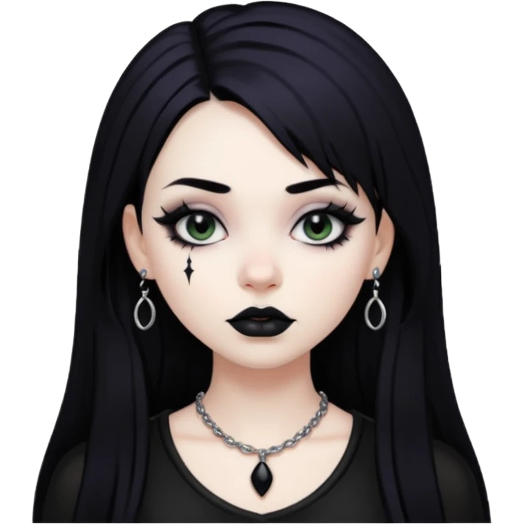 Goth pierced girly girl emoji