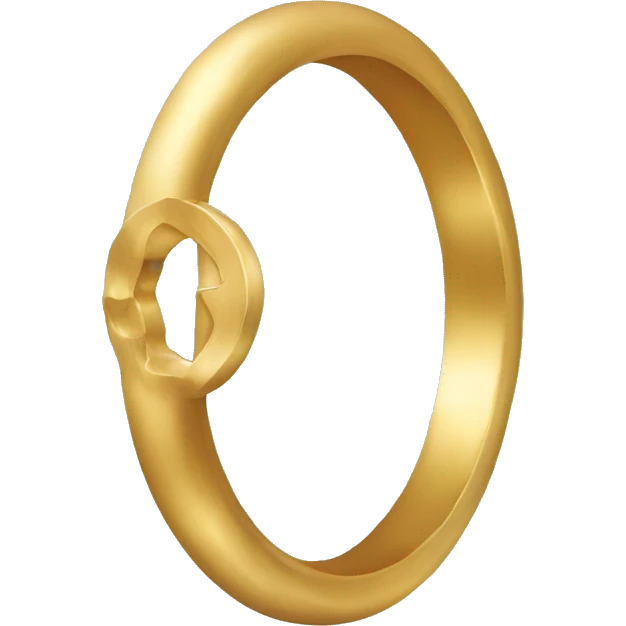 simple gold ring with no details or anything emoji