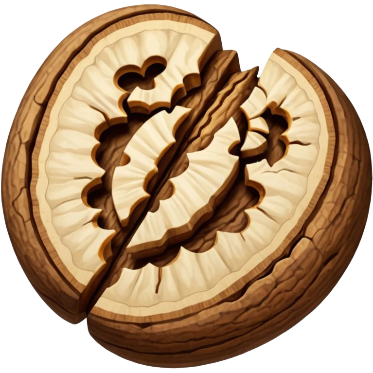 walnut cracked open emoji