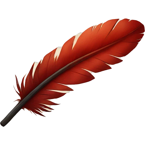 Red Raven Feather emoji