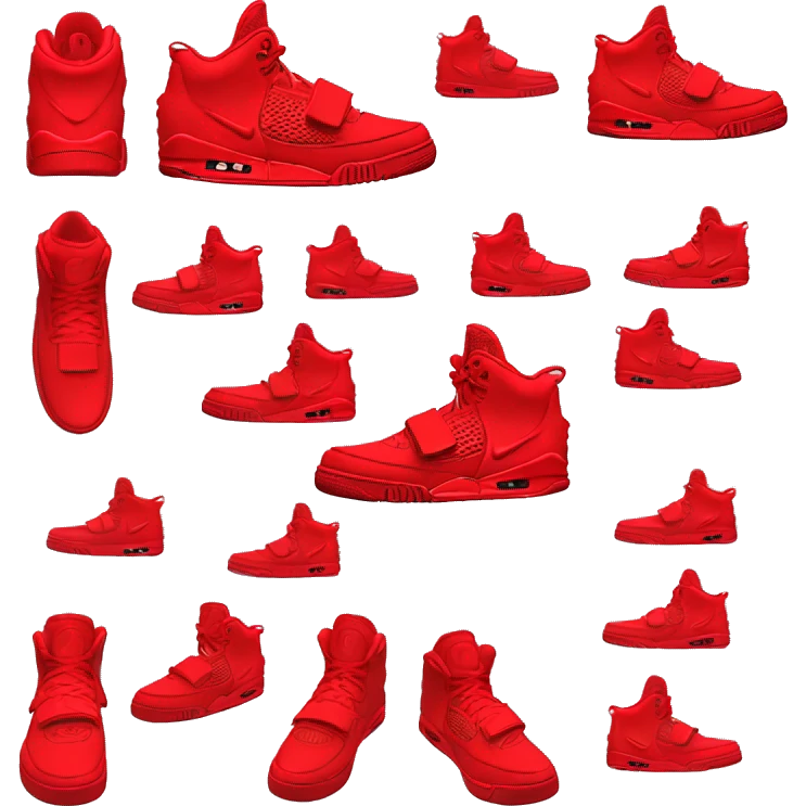 nike air yeezy red october emoji