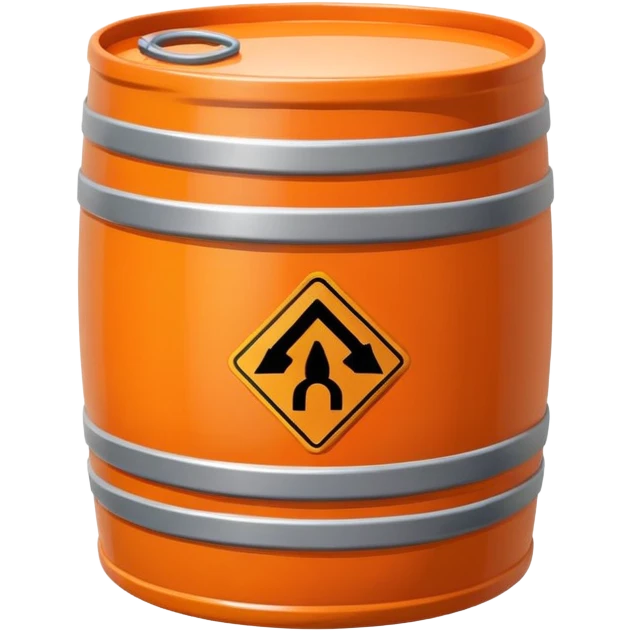 orange road construction barrel emoji