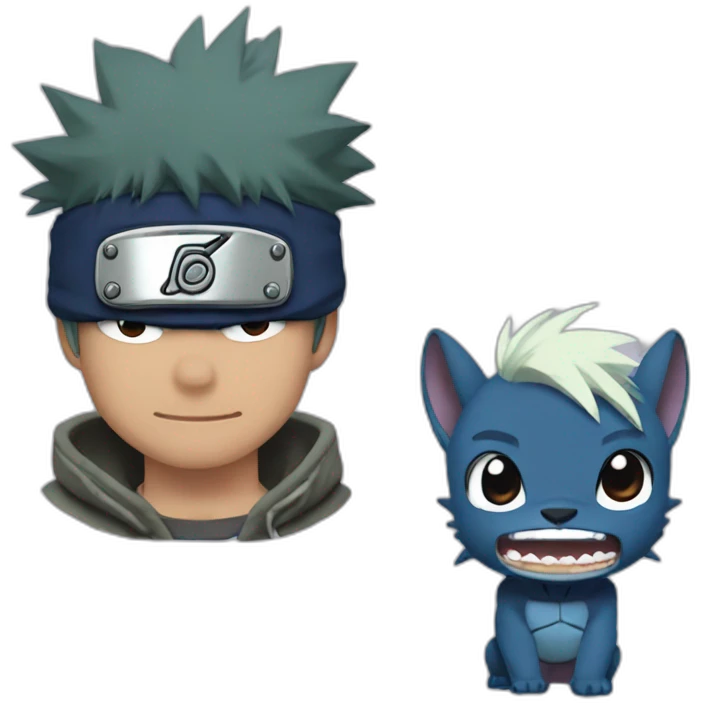 Stitch et Kakashi emoji