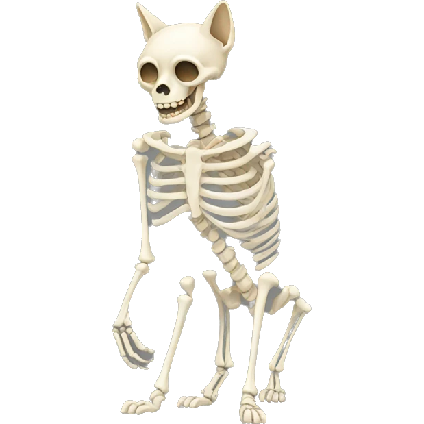 cat skeleton emoji