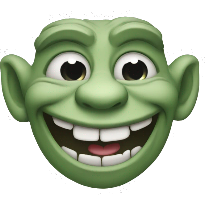 Troll face smiling  emoji