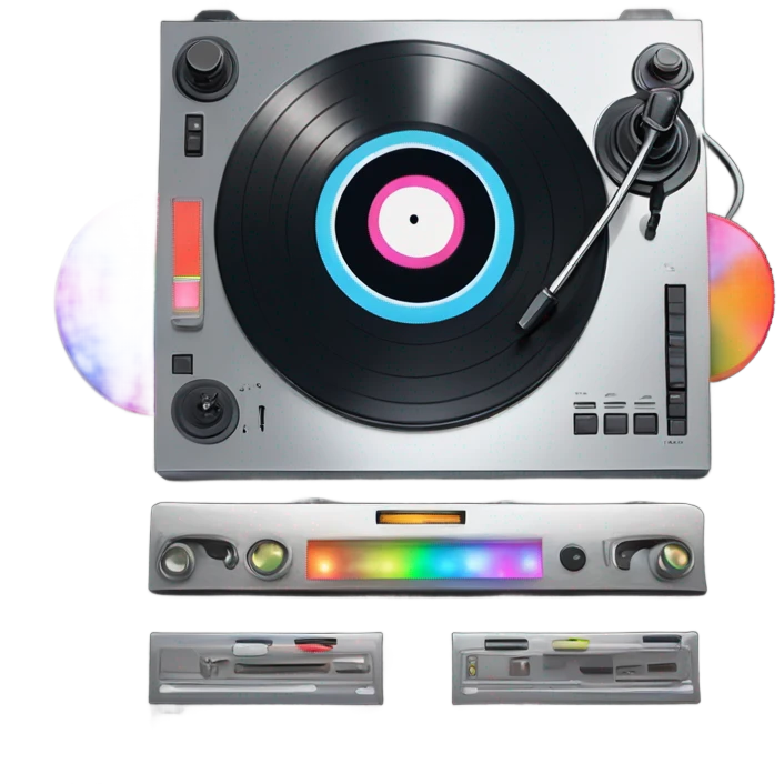 Dj techno turntable  emoji