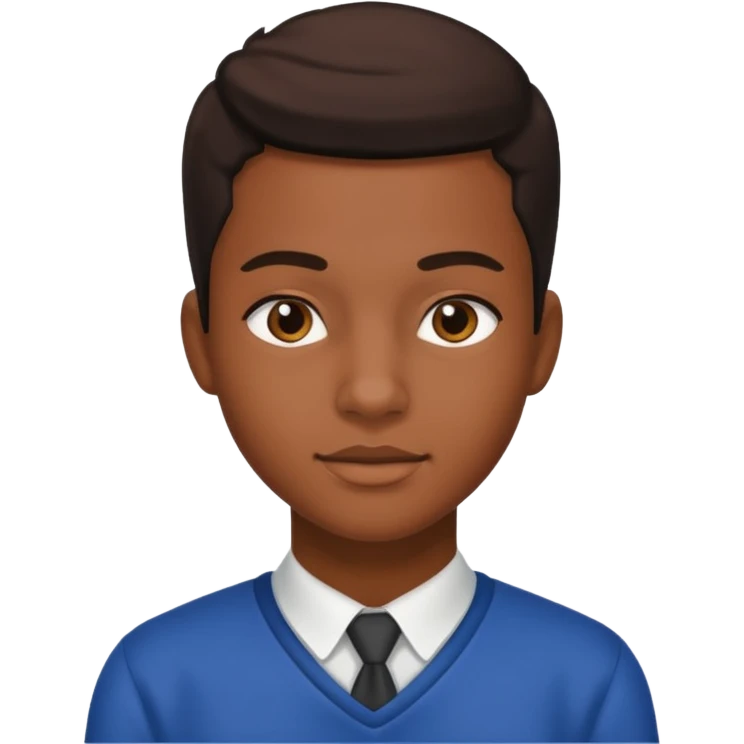 American black highschool student emoji