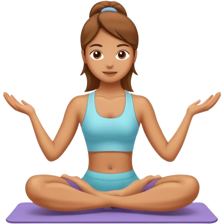  Girl doing pilates emoji