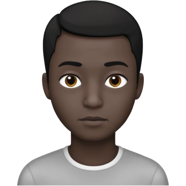 Male black white photo style head emoji