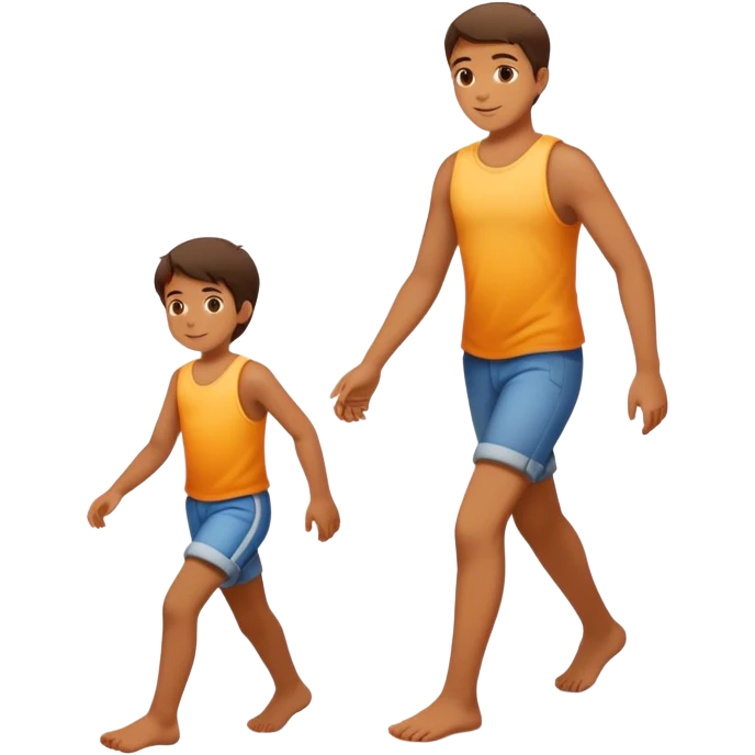  small footprints appear beside their own larger ones—as if their childhood self is walking alongside them.- hand in glowing chest emoji
