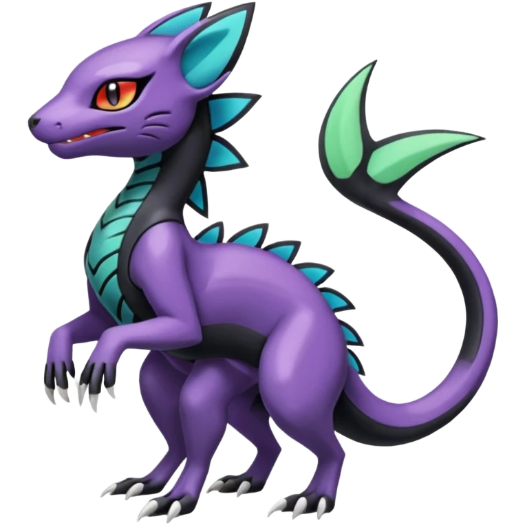 Meloetta-Purrloin-Salandit-Nargacuga-Pokémon-Fakémon-fusion-hybrid-creature emoji