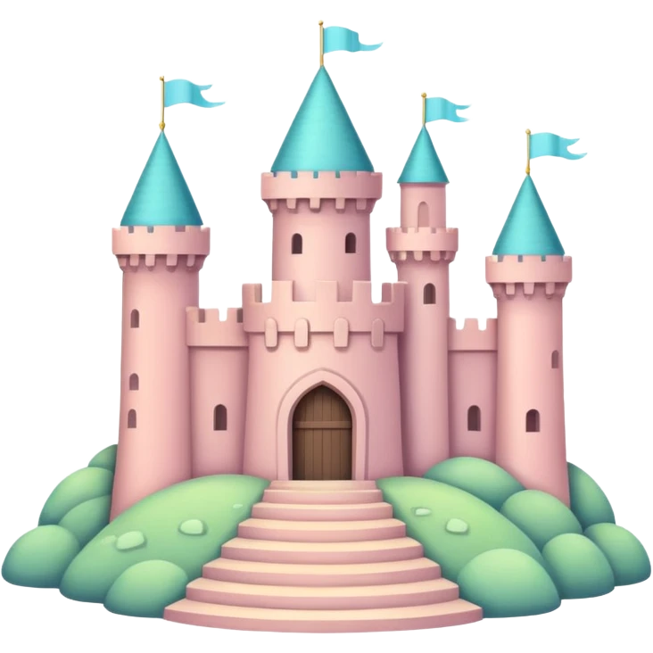 fortress in pastel colors emoji
