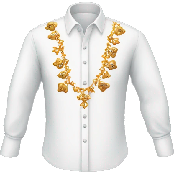 White shirt with ornaments  emoji