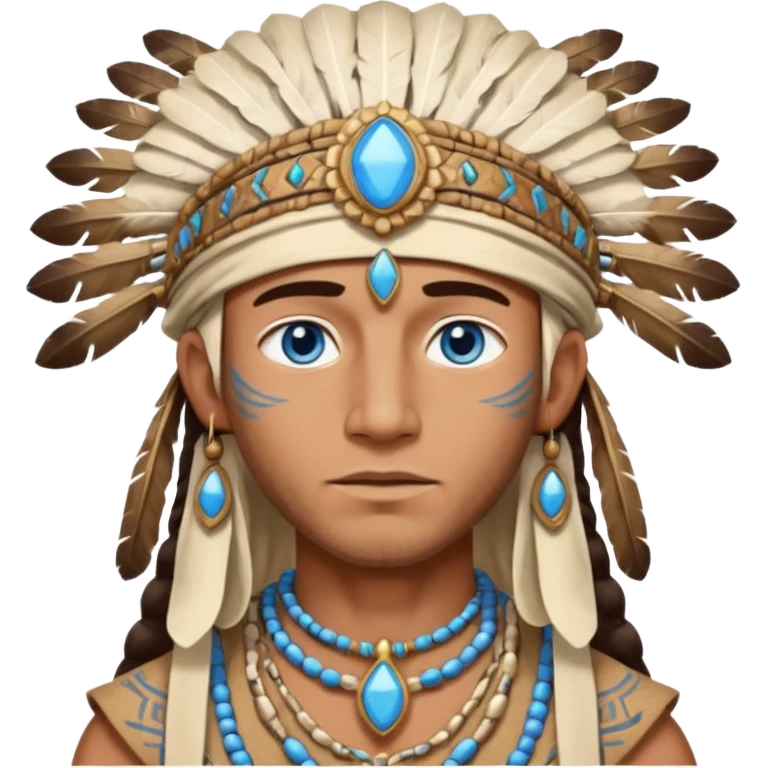 blue eyed desert tribe man emoji