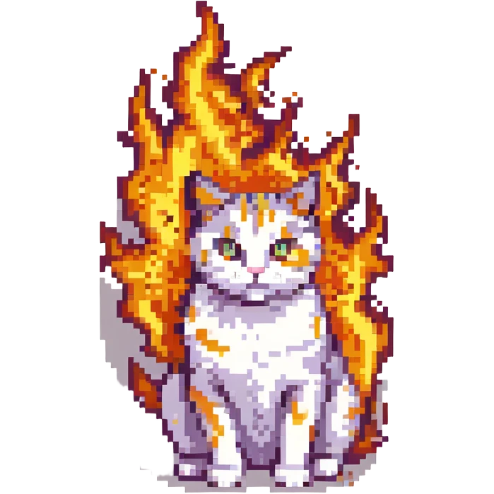 fire cat emoji