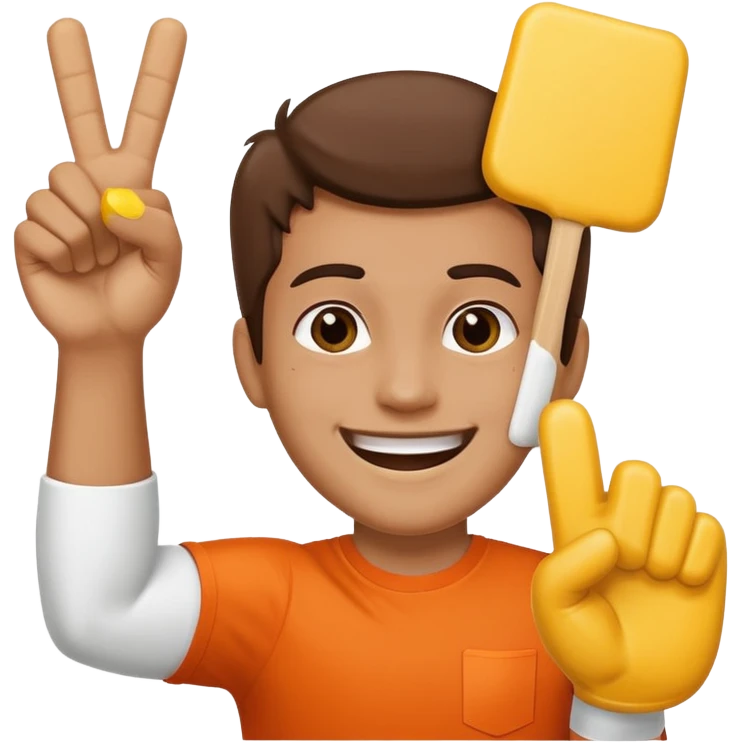 Fan with Foam Finger emoji