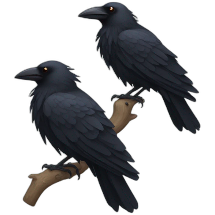 Three crows emoji