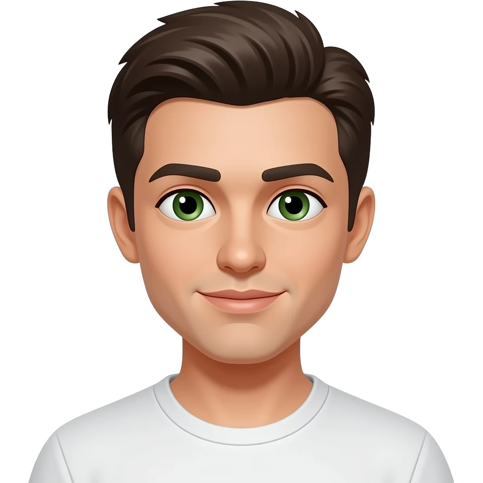 com olhos verdes emoji