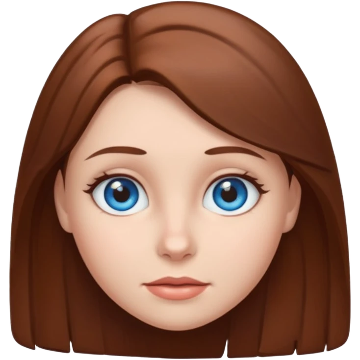 Cartoon style female head emoji