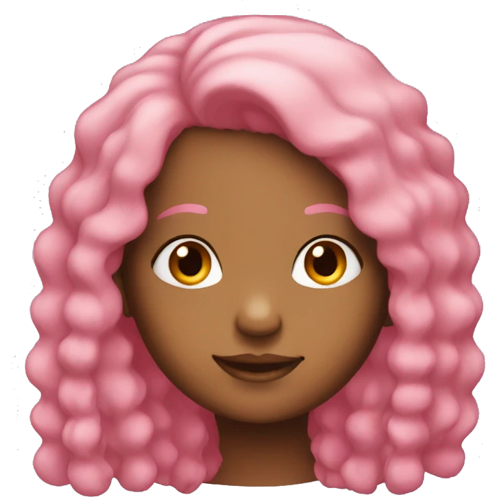 Girl with pink hair emoji