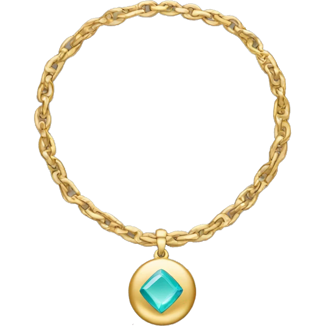 Gold Tiffany necklace emoji